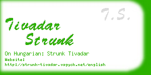 tivadar strunk business card